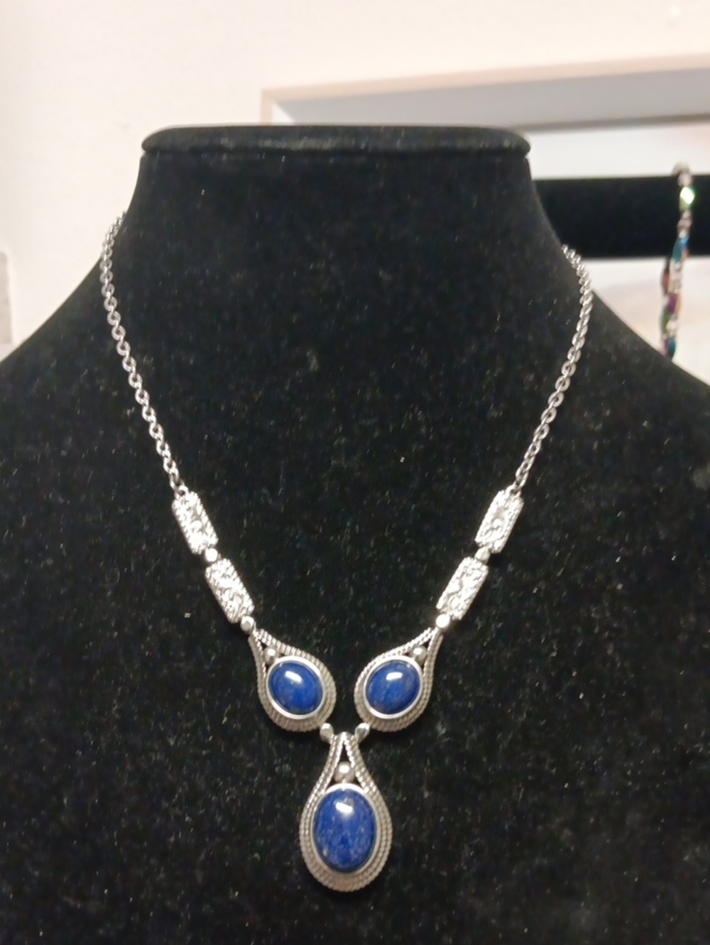 Lapis Lazuli Silver Necklace